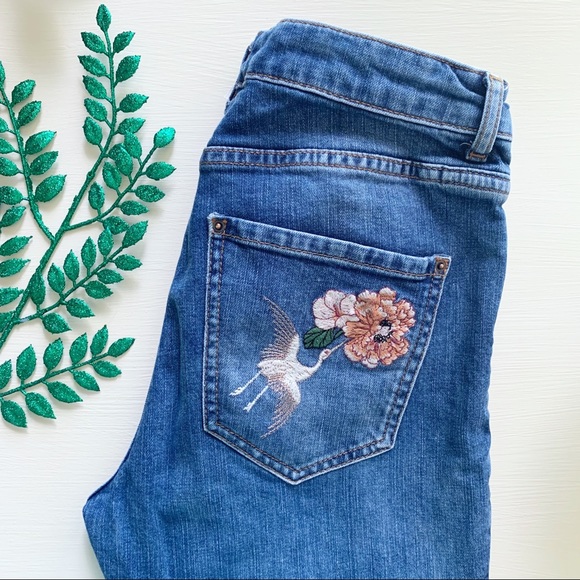 HALLHUBER stylish Asian embroidery jeans 31” waist - Picture 8 of 12